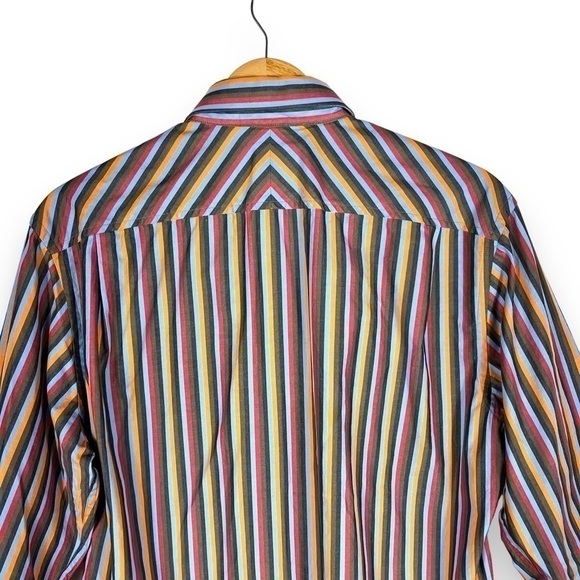 4 for $20 SALE! Gap Classic Button Down Long Sleeve, Multi Stripe, Size M - Picture 7 of 9